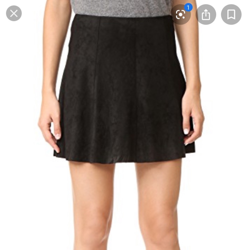 Bb Dakota - BlackSuede Skirt